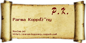 Parma Koppány névjegykártya